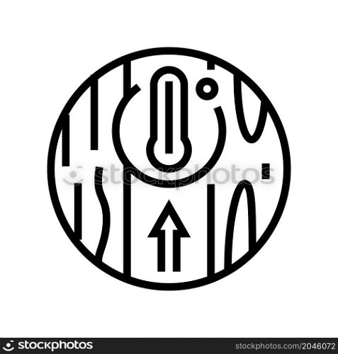 thermal insulation floor line icon vector. thermal insulation floor sign. isolated contour symbol black illustration. thermal insulation floor line icon vector illustration