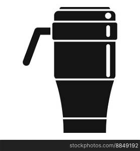 Thermo bottle icon simple vector. Mug cup. Water vacuum. Thermo bottle icon simple vector. Mug cup