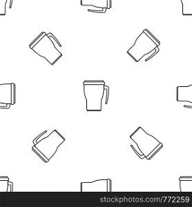 Thermo cup pattern seamless vector repeat geometric for any web design. Thermo cup pattern seamless vector