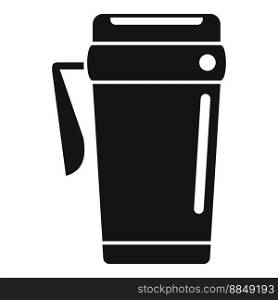 Thermo mug icon simple vector. Cup coffee. Travel flask. Thermo mug icon simple vector. Cup coffee