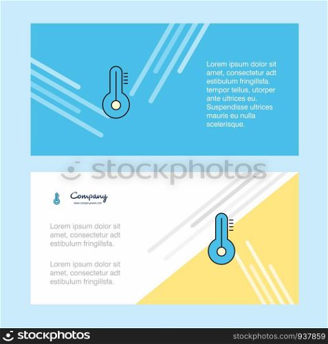 Thermometer abstract corporate business banner template, horizontal advertising business banner.