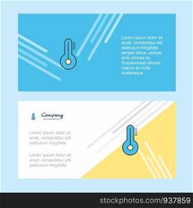 Thermometer abstract corporate business banner template, horizontal advertising business banner.