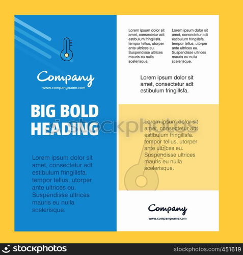 Thermometer Business Company Poster Template. with place for text and images. vector background
