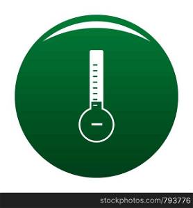 Thermometer cold icon. Simple illustration of thermometer cold vector icon for any design green. Thermometer cold icon vector green