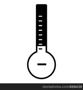 Thermometer cold icon. Simple illustration of thermometer cold vector icon for web. Thermometer cold icon, simple black style