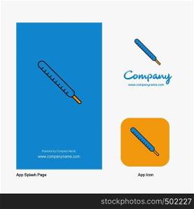 Thermometer Company Logo App Icon and Splash Page Design. Creative Business App Design Elements