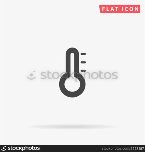 Thermometer flat vector icon. Hand drawn style design illustrations.. Thermometer flat vector icon