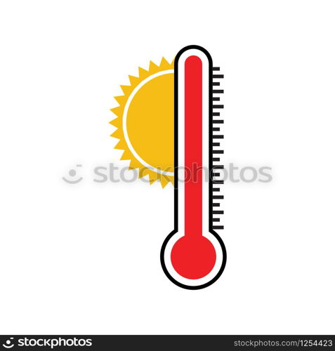 thermometer icon design vector logo template EPS10