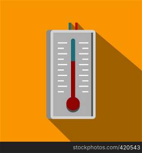 Thermometer icon. Flat illustration of thermometer vector icon for web. Thermometer icon, flat style