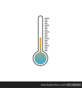 Thermometer icon logo design illustration template vector