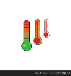 thermometer icon logo vector design template
