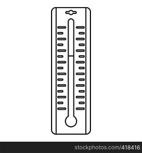 Thermometer icon. Outline illustration of thermometer vector icon for web. Thermometer icon, outline style