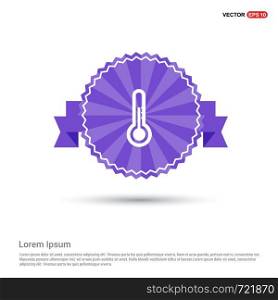 thermometer Icon - Purple Ribbon banner