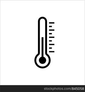 Thermometer Icon, Temperature Meter Vector Art Illustration