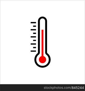 Thermometer Icon, Temperature Meter Vector Art Illustration