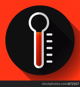 Thermometer icon, temperature symbol vector. Flat designed style. Thermometer icon, temperature symbol vector. Flat designed style.