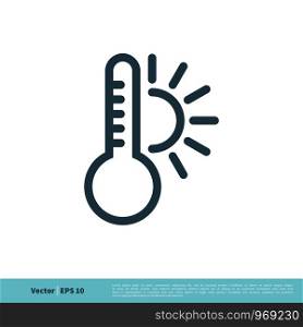 Thermometer Icon Vector Logo Template Illustration Design. Vector EPS 10.