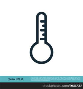 Thermometer Icon Vector Logo Template Illustration Design. Vector EPS 10.