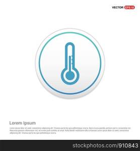 thermometer Icon - white circle button
