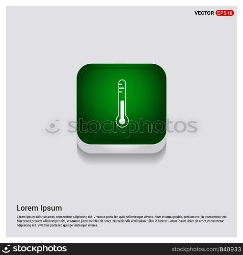thermometer IconGreen Web Button - Free vector icon