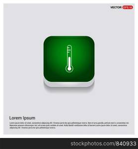 thermometer IconGreen Web Button - Free vector icon