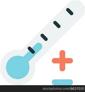 thermometer illustration in minimal style isolated on background