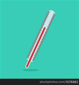 Thermometer, illustration, vector on white background.