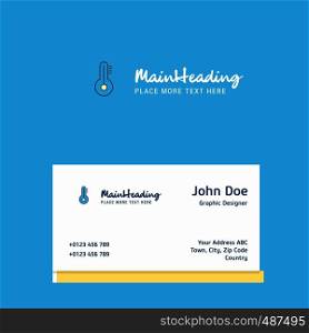 Thermometer logo Design with business card template. Elegant corporate identity. - Vector