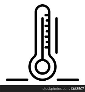 Thermometer smart home icon. Outline thermometer smart home vector icon for web design isolated on white background. Thermometer smart home icon, outline style