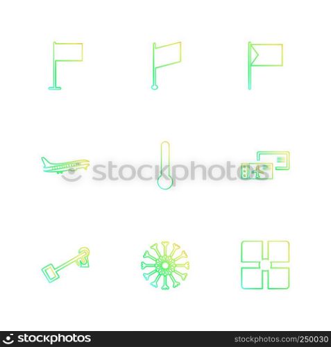thermometer, snow flakes , flags , hearts , camera , favourite , flag , icon, vector, design, flat, collection, style, creative, icons , waving flag , stand flag ,