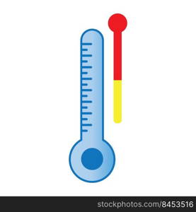 thermometer temperature measuring tool icon logo vector design