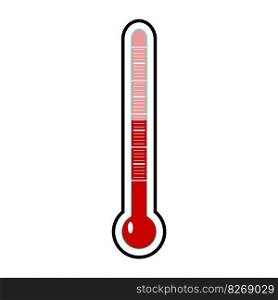 Thermometer template vector. Temperature cold and warm, celsius or fahrenheit illustration. Thermometer template vector