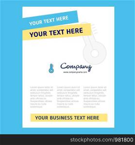 Thermometer Title Page Design for Company profile ,annual report, presentations, leaflet, Brochure Vector Background