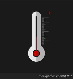 thermometer vector icon in flat design. thermometer icon. Eps10
