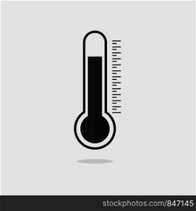 Thermometer vector icon in flat style. Thermometer icon. Eps10. Thermometer vector icon in flat style. Thermometer icon