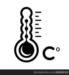 Thermometer vector illustration. Thermometer vector illustration isolated on white background