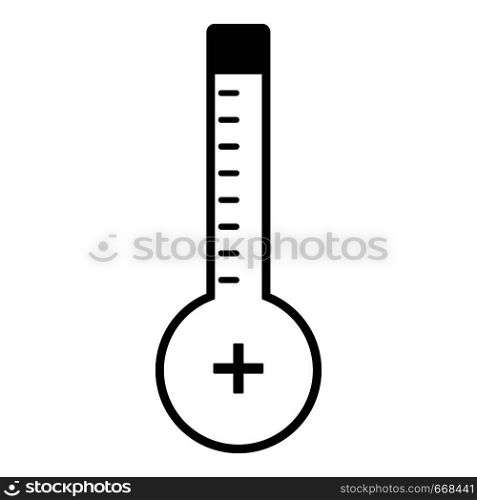 Thermometer warmly icon. Simple illustration of thermometer warmly vector icon for web. Thermometer warmly icon, simple black style