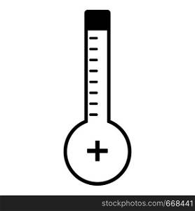 Thermometer warmly icon. Simple illustration of thermometer warmly vector icon for web. Thermometer warmly icon, simple black style