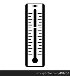 Thermometer with degrees icon. Simple illustration of thermometer with degrees vector icon for web. Thermometer with degrees icon, simple style