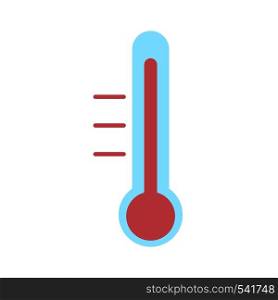 Thermometers measuring. Temperature flat vector icon isolated on white background. Thermometers measuring. Temperature flat vector icon isolated