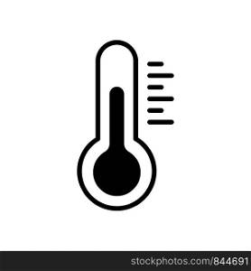 Thermometr icon isolated. Weather sign. Meteorology indicator with marks. EPS 10. Thermometr icon isolated. Weather sign. Meteorology indicator with marks.