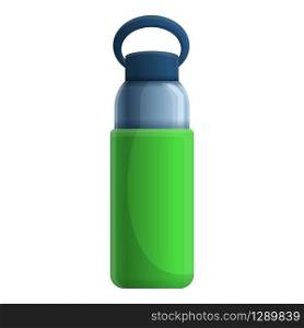 Thermos bottle icon. Cartoon of thermos bottle vector icon for web design isolated on white background. Thermos bottle icon, cartoon style