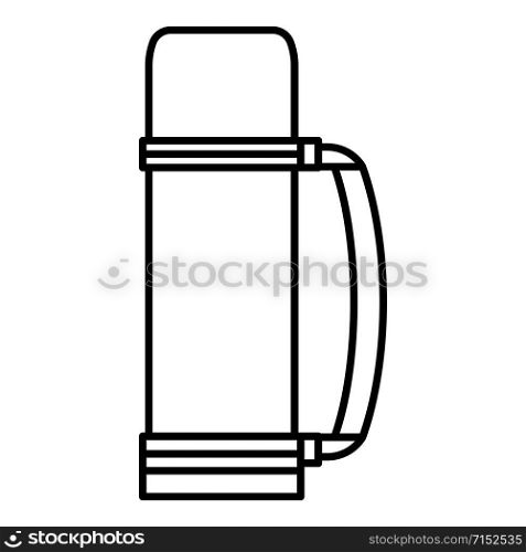 Thermos bottle icon. Outline thermos bottle vector icon for web design isolated on white background. Thermos bottle icon, outline style