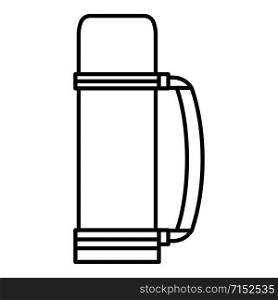 Thermos bottle icon. Outline thermos bottle vector icon for web design isolated on white background. Thermos bottle icon, outline style