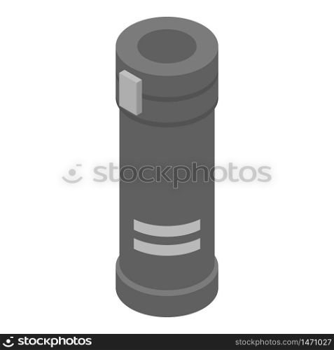 Thermos hinged lid icon. Isometric of thermos hinged lid vector icon for web design isolated on white background. Thermos hinged lid icon, isometric style
