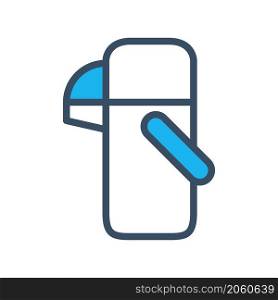 thermos icon flat vector