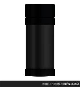 Thermos mockup. Realistic illustration of thermos vector mockup for web design isolated on white background. Thermos mockup, realistic style