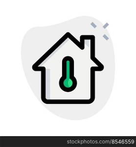 Thermostat installed in a home with temperature readings