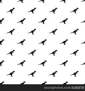 Theropod dinosaur pattern seamless in simple style vector illustration. Theropod dinosaur pattern vector