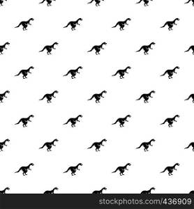 Theropod dinosaur pattern seamless in simple style vector illustration. Theropod dinosaur pattern vector